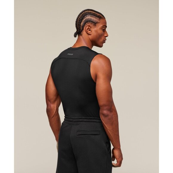 Gymshark Mens Sleeveless Workout Tank Top  Size S Black Stretch Breathable NWOT - Picture 2 of 10